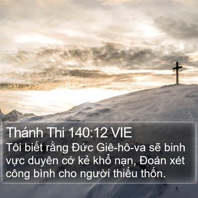 Thánh Thi 140:12 VIE Bible Verse Image
