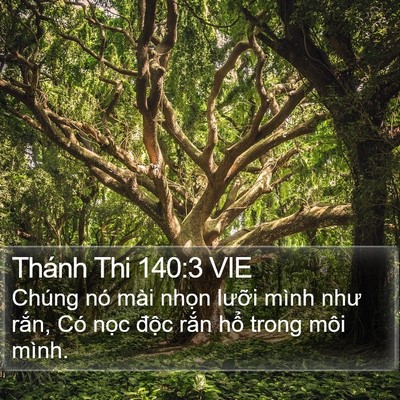Thánh Thi 140:3 VIE Bible Verse Image
