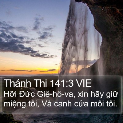 Thánh Thi 141:3 VIE Bible Verse Image