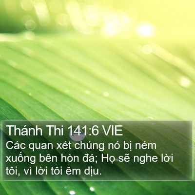 Thánh Thi 141:6 VIE Bible Verse Image