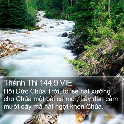 Thánh Thi 144:9 VIE Bible Verse Image