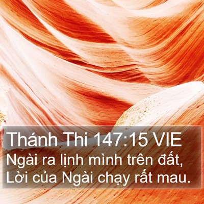 Thánh Thi 147:15 VIE Bible Verse Image