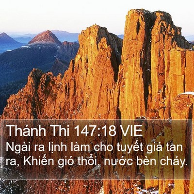 Thánh Thi 147:18 VIE Bible Verse Image
