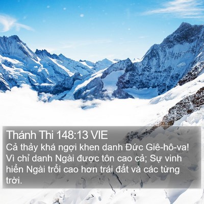 Thánh Thi 148:13 VIE Bible Verse Image
