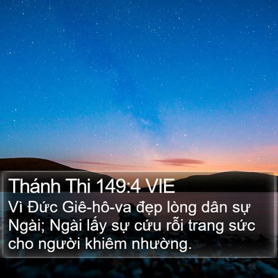 Thánh Thi 149:4 VIE Bible Verse Image