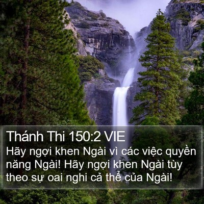 Thánh Thi 150:2 VIE Bible Verse Image
