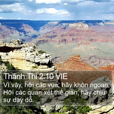 Thánh Thi 2:10 VIE Bible Verse Image