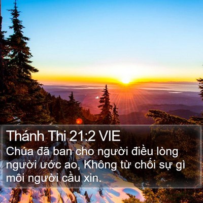 Thánh Thi 21:2 VIE Bible Verse Image