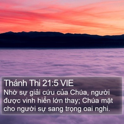 Thánh Thi 21:5 VIE Bible Verse Image