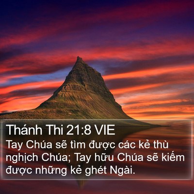 Thánh Thi 21:8 VIE Bible Verse Image