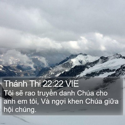 Thánh Thi 22:22 VIE Bible Verse Image