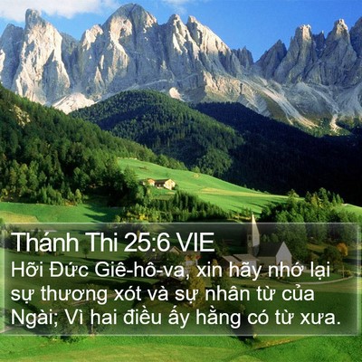 Thánh Thi 25:6 VIE Bible Verse Image