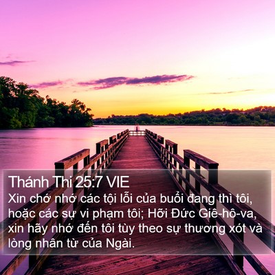 Thánh Thi 25:7 VIE Bible Verse Image