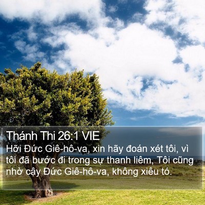 Thánh Thi 26:1 VIE Bible Verse Image