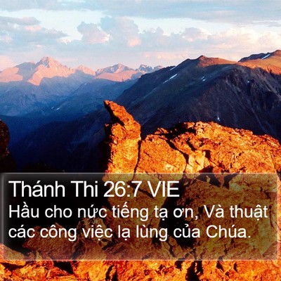 Thánh Thi 26:7 VIE Bible Verse Image