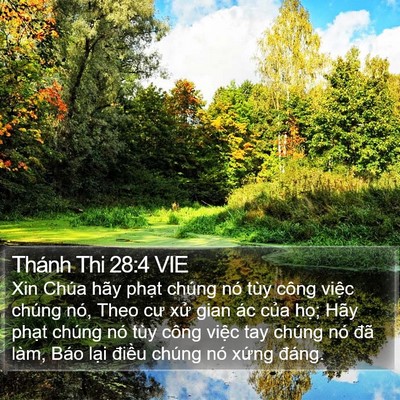 Thánh Thi 28:4 VIE Bible Verse Image