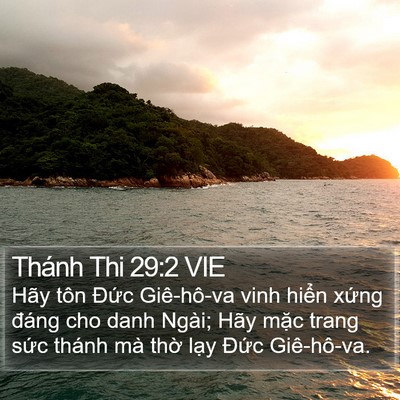 Thánh Thi 29:2 VIE Bible Verse Image