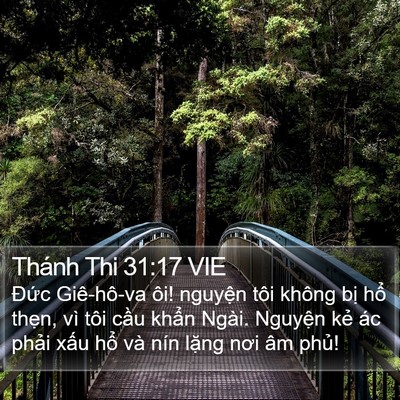 Thánh Thi 31:17 VIE Bible Verse Image