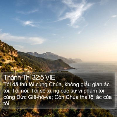 Thánh Thi 32:5 VIE Bible Verse Image