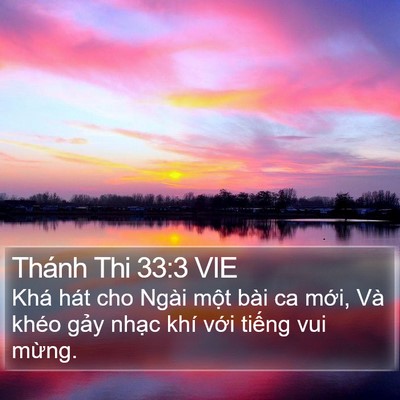 Thánh Thi 33:3 VIE Bible Verse Image