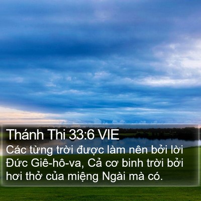 Thánh Thi 33:6 VIE Bible Verse Image