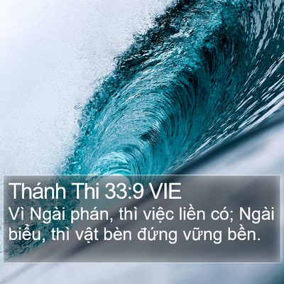 Thánh Thi 33:9 VIE Bible Verse Image