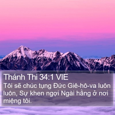 Thánh Thi 34:1 VIE Bible Verse Image