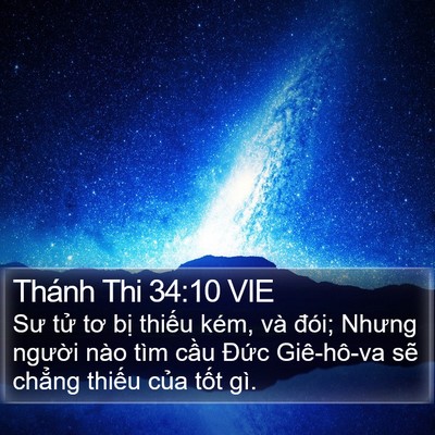 Thánh Thi 34:10 VIE Bible Verse Image