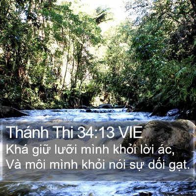 Thánh Thi 34:13 VIE Bible Verse Image