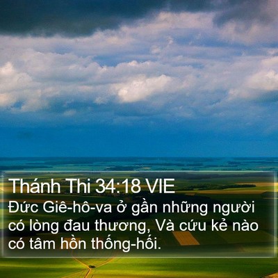 Thánh Thi 34:18 VIE Bible Verse Image