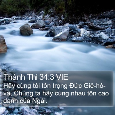 Thánh Thi 34:3 VIE Bible Verse Image
