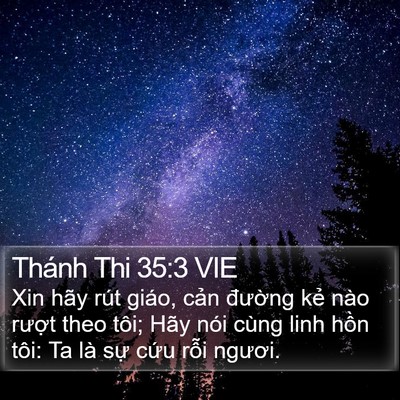 Thánh Thi 35:3 VIE Bible Verse Image
