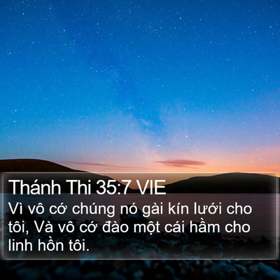 Thánh Thi 35:7 VIE Bible Verse Image