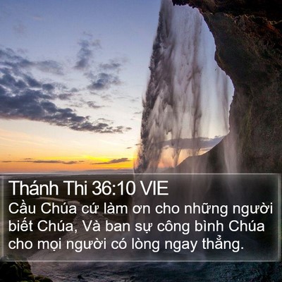 Thánh Thi 36:10 VIE Bible Verse Image