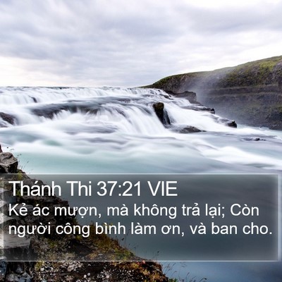 Thánh Thi 37:21 VIE Bible Verse Image