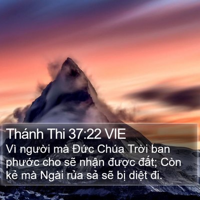 Thánh Thi 37:22 VIE Bible Verse Image
