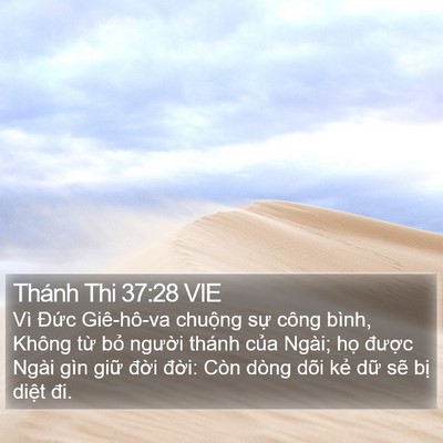 Thánh Thi 37:28 VIE Bible Verse Image