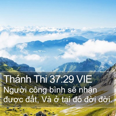 Thánh Thi 37:29 VIE Bible Verse Image