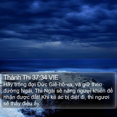Thánh Thi 37:34 VIE Bible Verse Image