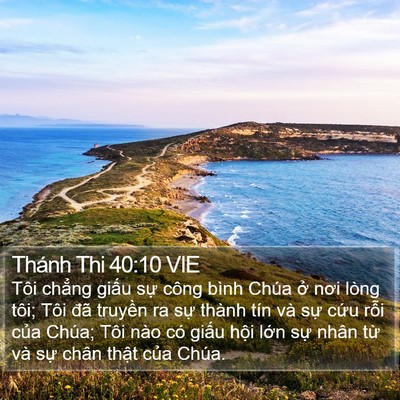 Thánh Thi 40:10 VIE Bible Verse Image