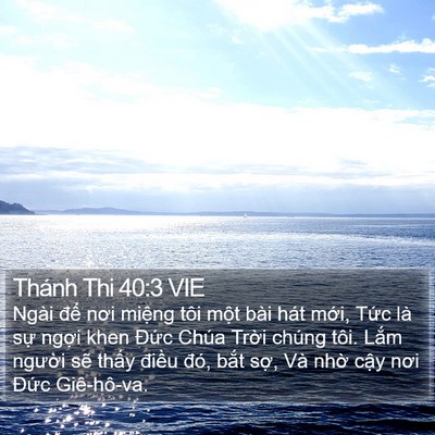 Thánh Thi 40:3 VIE Bible Verse Image