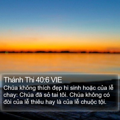 Thánh Thi 40:6 VIE Bible Verse Image