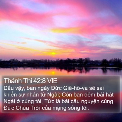 Thánh Thi 42:8 VIE Bible Verse Image