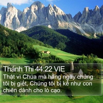 Thánh Thi 44:22 VIE Bible Verse Image