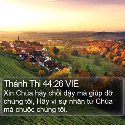 Thánh Thi 44:26 VIE Bible Verse Image