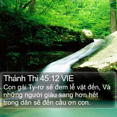 Thánh Thi 45:12 VIE Bible Verse Image