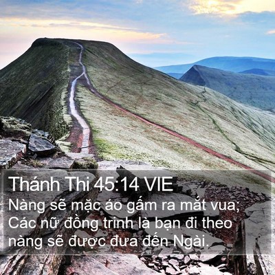 Thánh Thi 45:14 VIE Bible Verse Image