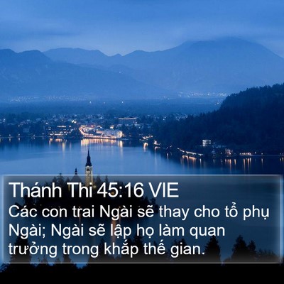 Thánh Thi 45:16 VIE Bible Verse Image