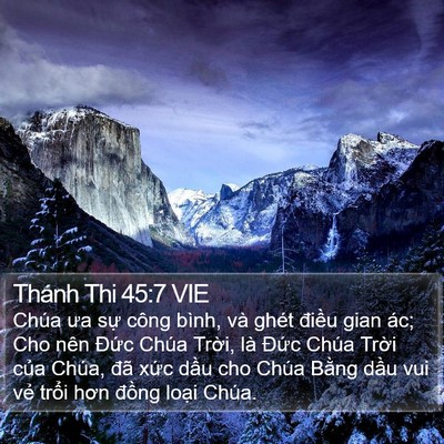 Thánh Thi 45:7 VIE Bible Verse Image