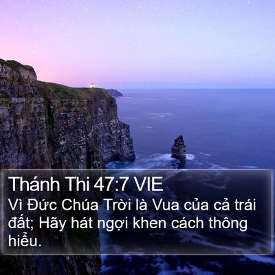 Thánh Thi 47:7 VIE Bible Verse Image
